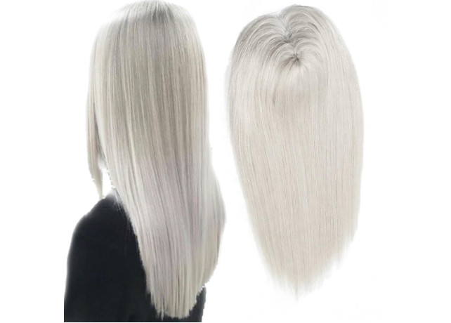 Peruca partiala Light Grey